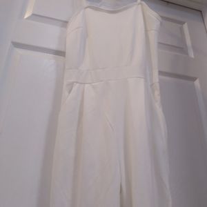 NWT white jumpsuit